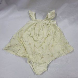 Baby Gap Girl Light Green Dragonfly Summer Sundress Dress Ruffle Boho 0-3